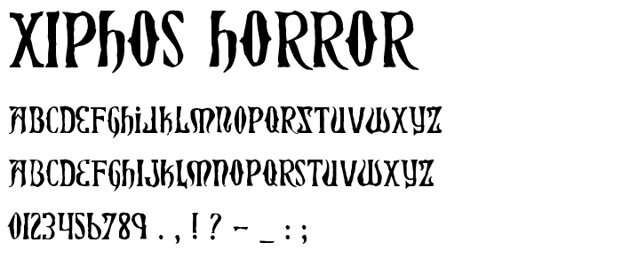 Xiphos Horror font